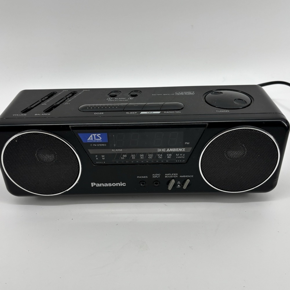 Panasonic RC-X210 AM FM Stereo Boombox Clock Radio ATS Ambience Tested